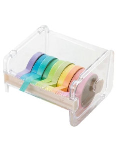 Dispensador de Cinta Washi Tustao Transparente con Cortador