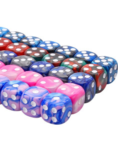 Dados de Juego AUSTOR 50 Piezas 16mm 5 Colores 2