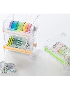 Dispensador de Cinta Washi Qintreesify Transparente 12.7x9.9cm 2