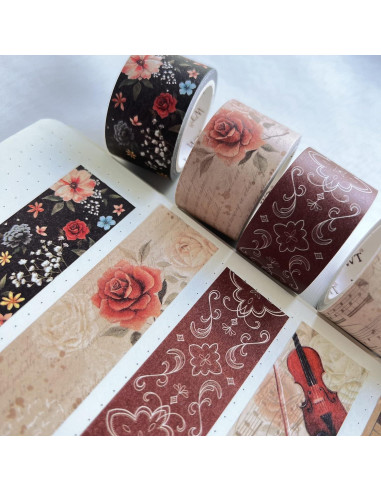 Conjunto de Cinta Washi WT Academia, 5 Rollos, 27mm x 5m