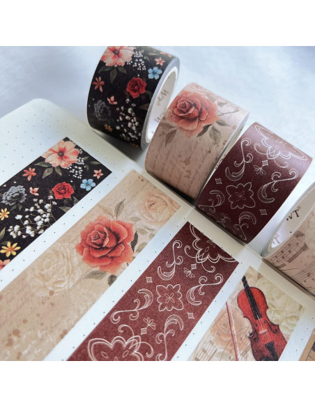 Conjunto de Cinta Washi WT Academia, 5 Rollos, 27mm x 5m