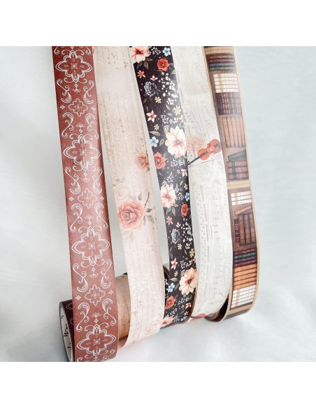 Conjunto de Cinta Washi WT Academia, 5 Rollos, 27mm x 5m