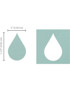Troquel de Papel Bira Craft Gota de Lluvia 3.75x2.63 cm 2