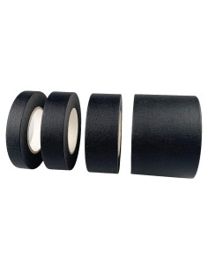 Cinta de Enmascarar Negra Baijixin 4 Rollos 20 Metros 4 Tamaños