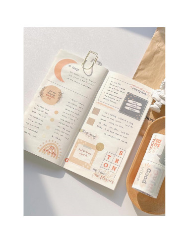 Conjunto de Etiquetas Washi Motivacionales WT - 3 Rollos 5m