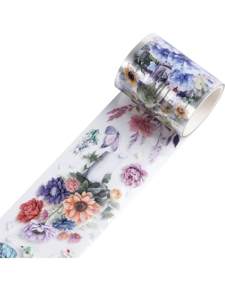 Cinta Washi Sitsink Floral 2m x 5cm para Scrapbook y Journaling