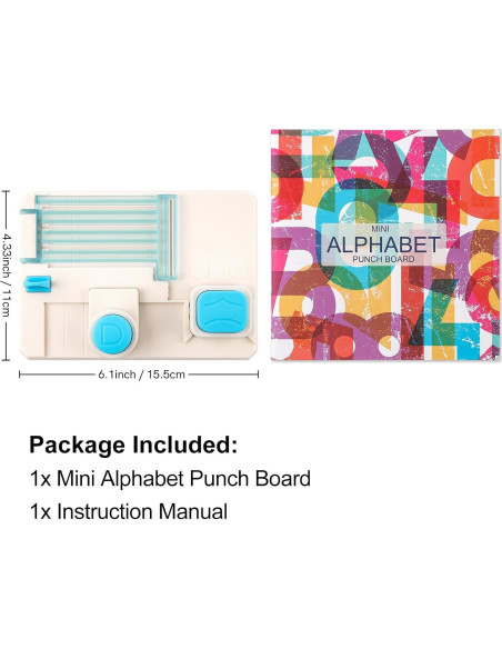 Mini Tablero de Troquel de Alfabeto BAOFALI 15.2x10.8cm DIY