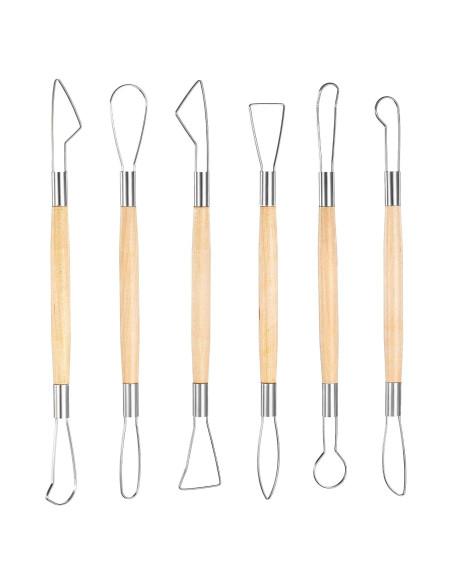 Kit de 6 Herramientas de Escultura en Arcilla FdcLixuvol