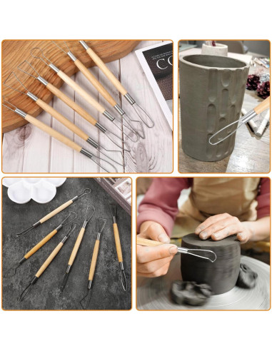 Kit de 6 Herramientas de Escultura en Arcilla FdcLixuvol