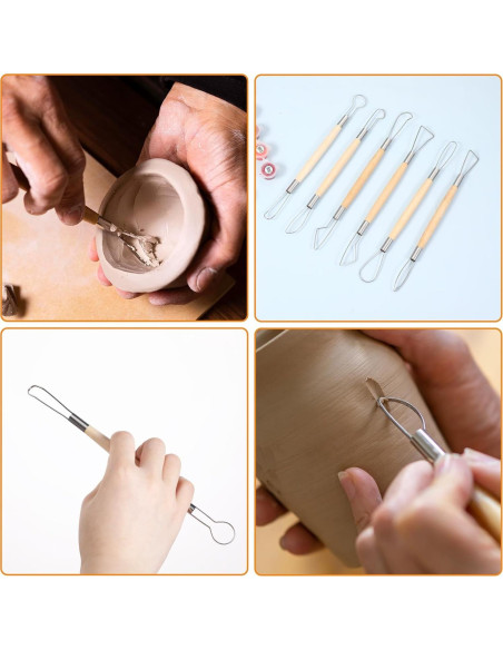 Kit de 6 Herramientas de Escultura en Arcilla FdcLixuvol