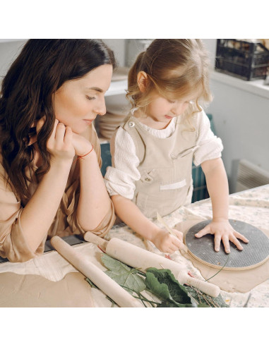 10 Herramientas de Escultura de Arcilla de Madera DIVINA VITAE 15.8 cm