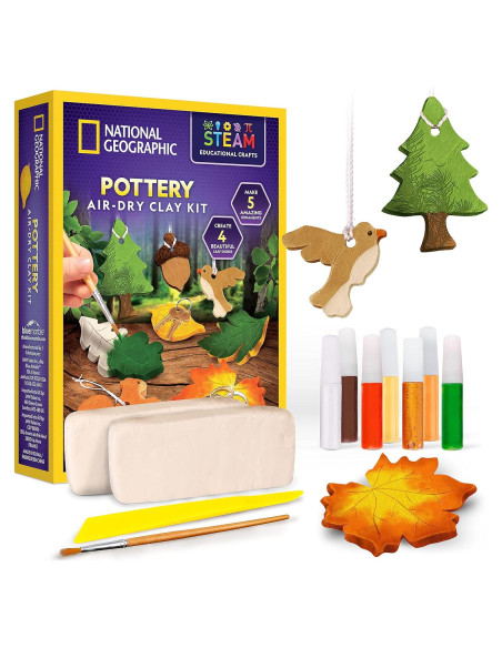 Kit de Artes y Oficios de Arcilla National Geographic - 0.91 kg, 12 Piezas Kit de Artes y Oficios de Arcilla National Geographic - 0.91 kg, 12 Piezas