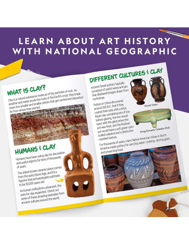 Kit de Artes y Oficios de Arcilla National Geographic - 0.91 kg, 12 Piezas