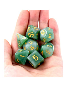 Dados Poliedricos Verdes D&D YiMeng 7 Caras Ecológicos 2