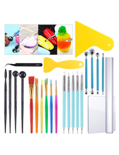 Conjunto de herramientas de modelado de arcilla Glarks 24Pcs