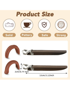 Herramientas de Tallado de Cerámica Therwen - 2 Pcs, Acero Inoxidable 2