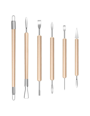 Kit de Herramientas de Cerámica ElevateTech 6 Pcs Doble Cara