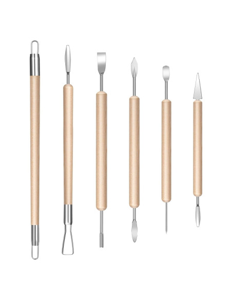 Kit de Herramientas de Cerámica ElevateTech 6 Pcs Doble Cara