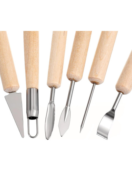 Kit de Herramientas de Cerámica ElevateTech 6 Pcs Doble Cara