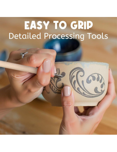 Kit de Herramientas de Cerámica ElevateTech 6 Pcs Doble Cara