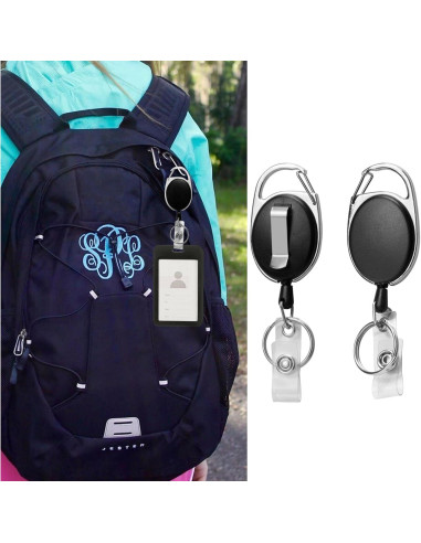 Paquete de 20 Sujetadores Retráctiles Diateklity con Clip