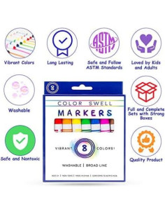 Marcadores Lavables Color Swell a Granel 288 Unidades - 36 Paquetes 2