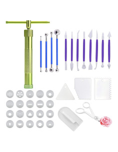 Kit de Extrusora de Arcilla Allazone 19 Piezas Acero Inoxidable