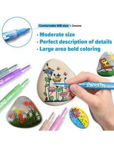 Set de 18 Marcadores de Pintura Acrílica JYUYNY - Colores Vibrantes 2