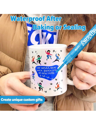 Set de 18 Marcadores de Pintura Acrílica JYUYNY - Colores Vibrantes