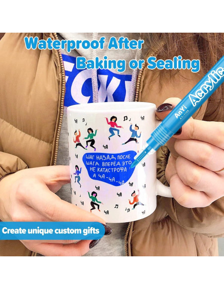 Set de 18 Marcadores de Pintura Acrílica JYUYNY - Colores Vibrantes