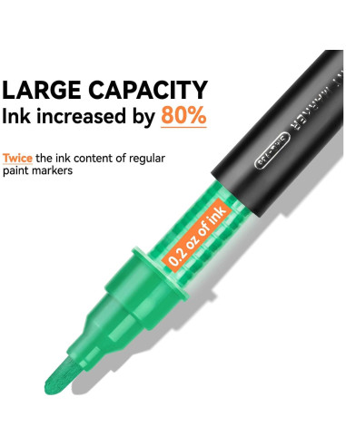 Marcadores de Pintura Acrílica Coogert 24 Colores Doble Punta