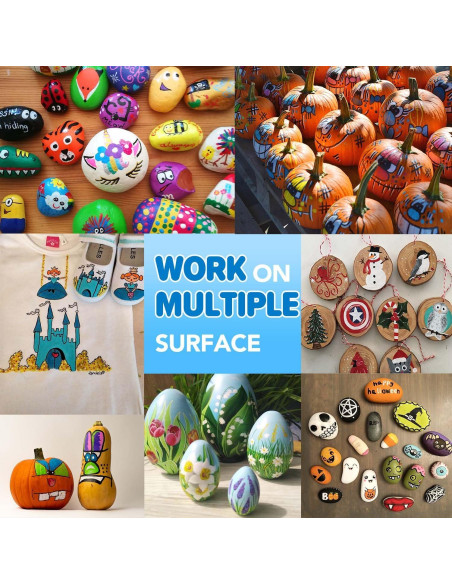 Set de 18 Marcadores de Pintura Acrílica JYUYNY - Colores Vibrantes