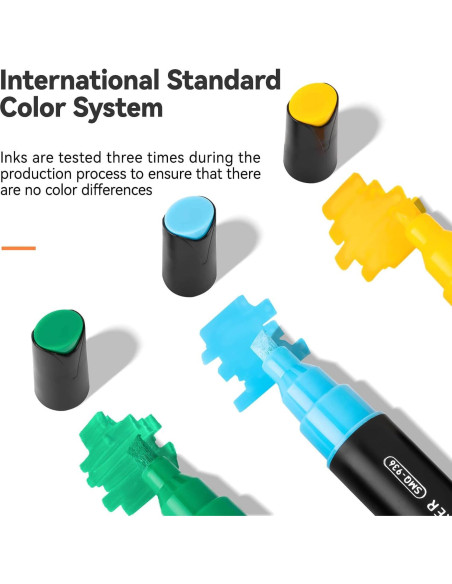 Marcadores de Pintura Acrílica Coogert 24 Colores Doble Punta Marcadores de Pintura Acrílica Coogert 24 Colores Doble Punta