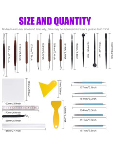 Swpeet 21Pcs Herramientas de Escultura de Arcilla y Cerámica 2