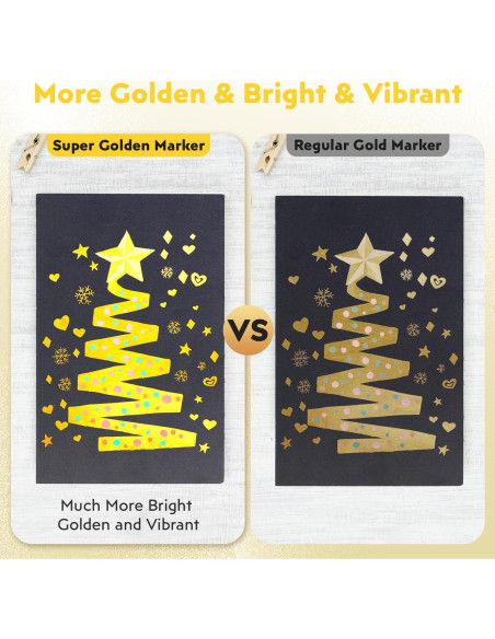 Paquete de 5 Marcadores de Pintura Dorada HOTU 0.7mm Extra Fina