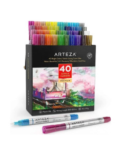 Set de 40 Marcadores de Pintura Acrílica Arteza Multicolor