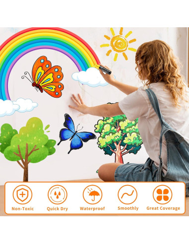 Marcadores de Pintura Acrílica Jumbo JIBOM 10 Colores 15mm