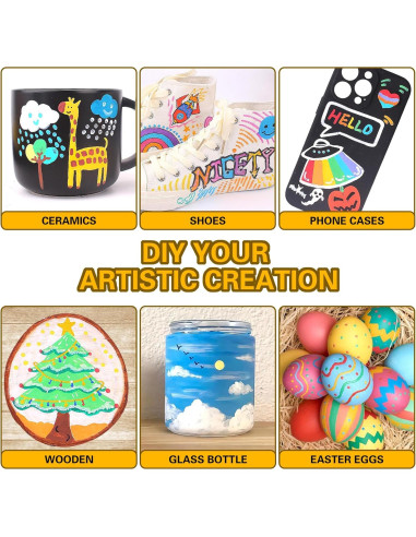 Set de 58 Marcadores de Pintura Acrílica NICETY 3mm Multicolor