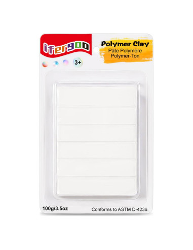 Arcilla Polimérica Ifergoo Blanca 100 g para Modelado y Hornear