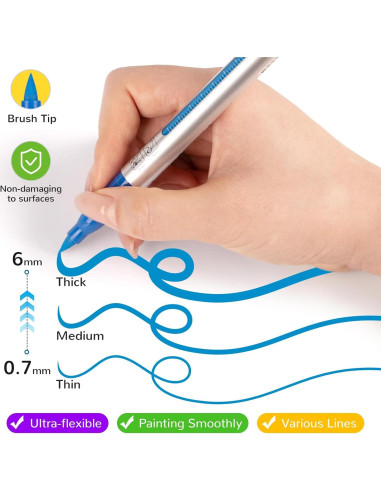 Marcadores de Pintura Acrílica Punta Pincel HOTU 18 Colores