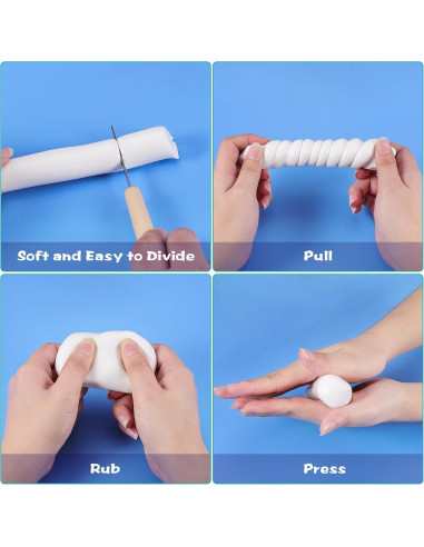 Arcilla Polimérica Ifergoo Blanca 100 g para Modelado y Hornear