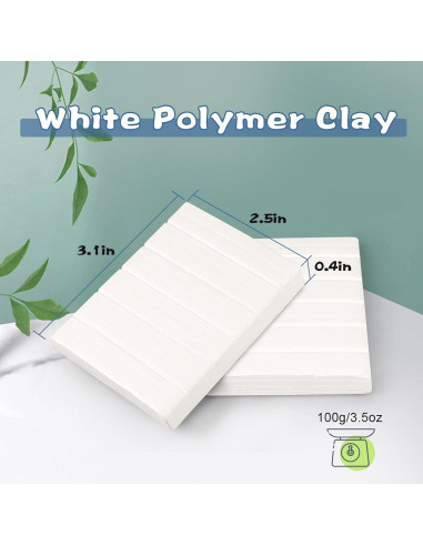 Arcilla Polimérica Ifergoo Blanca 100 g para Modelado y Hornear