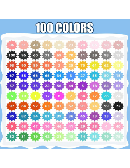 Set de 100 Marcadores de Gel Acrílico JinMaGDST 1.0mm Multicolor