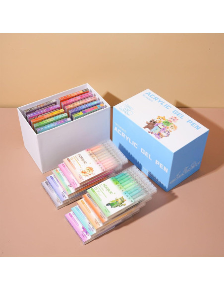 Set de 100 Marcadores de Gel Acrílico JinMaGDST 1.0mm Multicolor