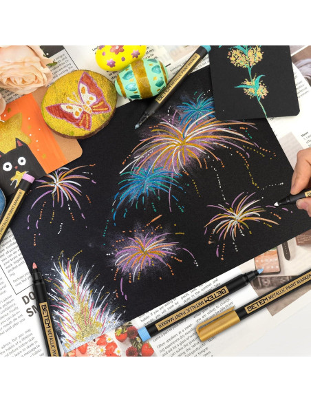 Marcadores de Pintura Metálica Betem 18 Colores 2mm Marcadores de Pintura Metálica Betem 18 Colores 2mm