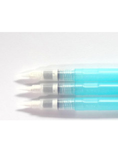 Kuretake Waterbrush Pinceles de Agua - Paquete de 3 Puntas Variadas 2