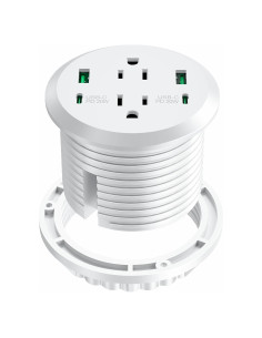 Grommet de Poder Jgstkcity 40W 2 AC 4 USB Carga Rápida