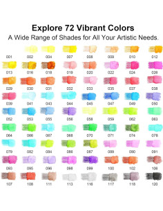 Set de Lápices de Acuarela KALOUR 72 Colores Hexagonales 2