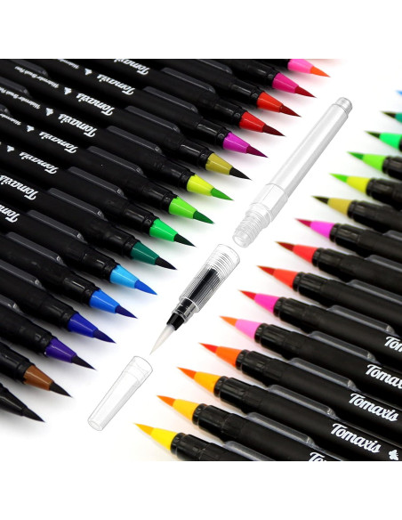 Marcadores de Pincel Acuarelables Tomaxis 20 Colores 2mm