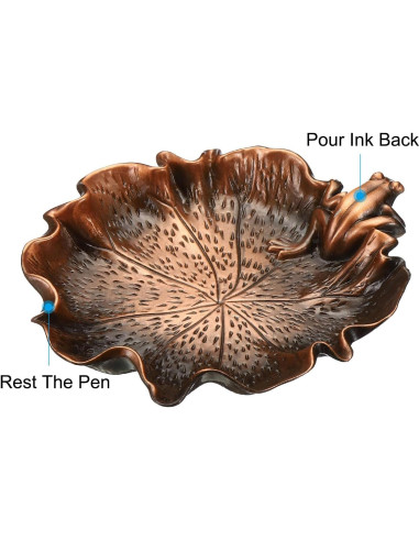 Plato de Tinta para Caligrafía PATIKIL Dorado 10.5cm x 10.5cm